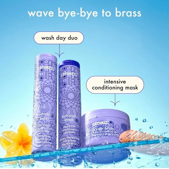 amika bust your brass toning + strength repair mask 60ml BRAND NEW/SEALED - Picture 6 of 10